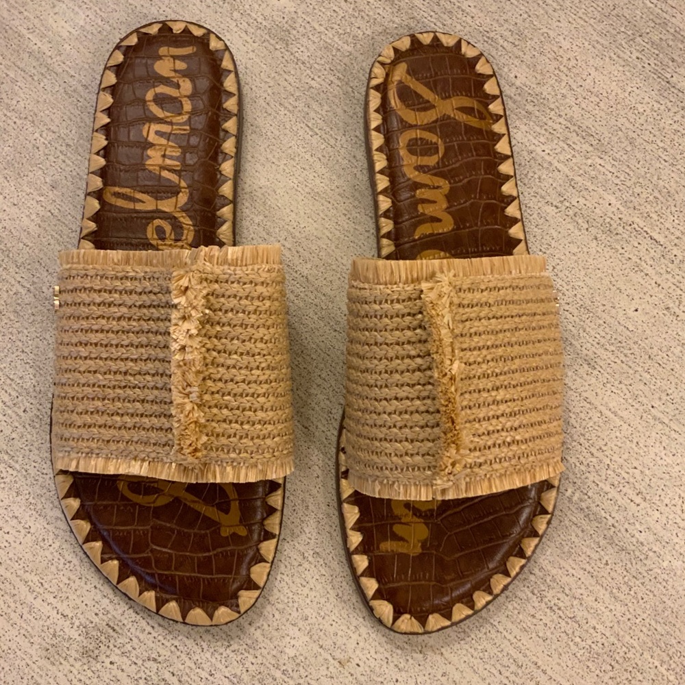 Brand New Sam Edelman Glenda Raffia Slide S: 9 1/2